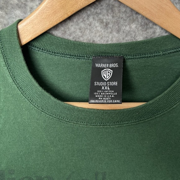 Vintage 90s Marvin the Martian Looney Tunes Alien T Shirt Warner Bros Green 2XL - Picture 2 of 5